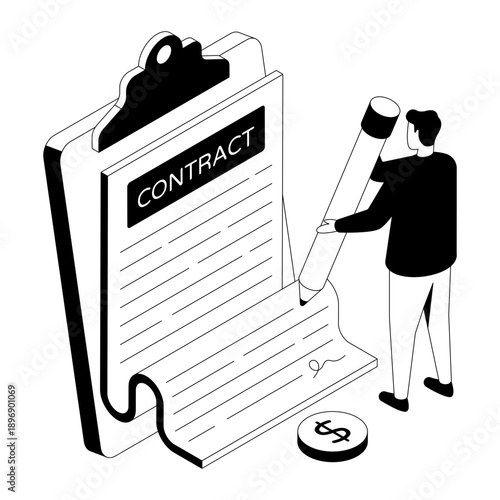 Editable design of contract paper