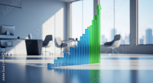 Wallpaper Mural Abstract Corporate Business Growth Concept with Upward Graph Torontodigital.ca