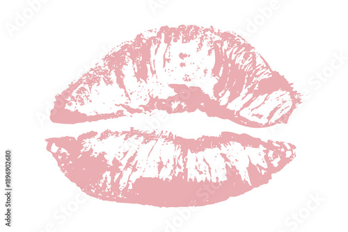 Lipstick kiss mark Romantic lip print Imprint of lips kiss Sexy lips makeup Female mouth Love symbol Design element for beauty fashion poster Valentines Day wedding