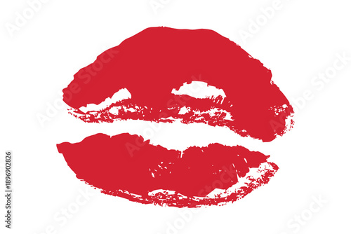 Lipstick kiss mark Romantic lip print Imprint of lips kiss Sexy lips makeup Female mouth Love symbol Design element for beauty fashion poster Valentines Day wedding