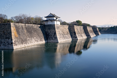 Osaka castle moat, popular Japan travel destination