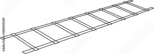 Simple line drawing of a ladder