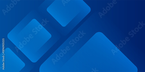 Abstract blue background with glowing geometric lines. Modern blue gradient square shape design. Futuristic technology concept.