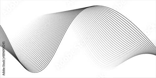 Abstract vector background with black wavy lines. EPS10