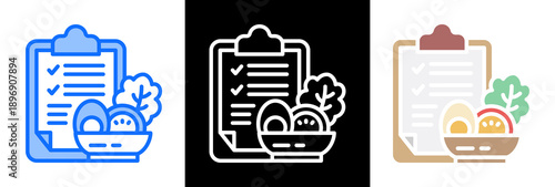 Healthy Diet Plan triplestyle icon