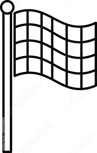 Flag waving on a pole