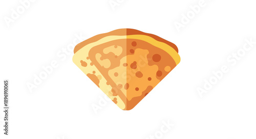 Illustration of a delicious, traditional French crepe, typically enjoyed on Chandeleur, with melted butter and a sweet filling.