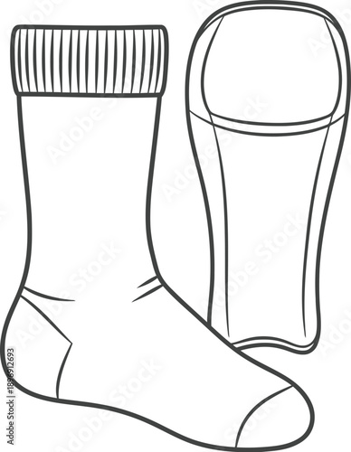 Pair of socks illustration on white background