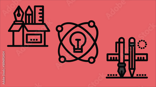 Abstract vector illustration of an old house with a cross background