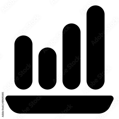 Graph icon for analytics, performance and trends