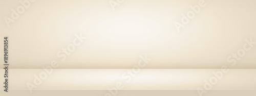 Limbo beige studio room. Abstract gradient bg for product presentation