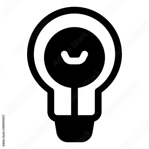 Lightbulb icon for idea, creativity and innovation