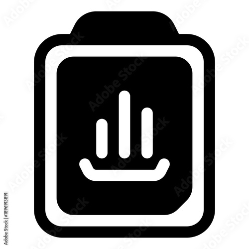 Clipboard with graph icon for report, analytics and performance
