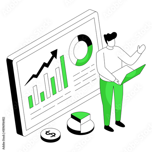 A unique design illustration of business education 