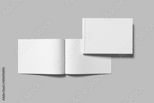 A5 Magazine Blank Mockup 3d