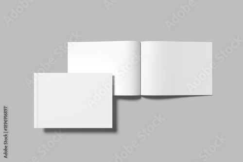 A5 Magazine Blank Mockup 3d