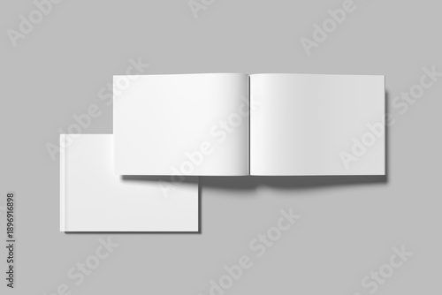 A5 Magazine Blank Mockup 3d