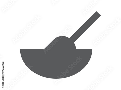 ボウルと泡立て器のアイコンのイラスト