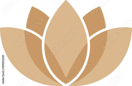Vector illustration of a water lily on an abstract white background