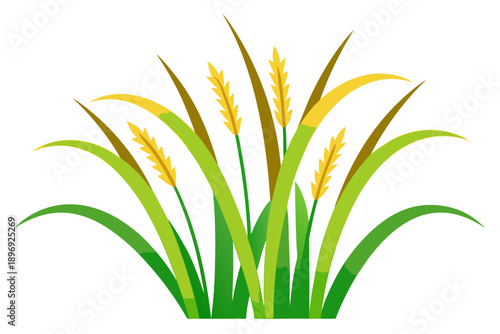 green grass in a white vase