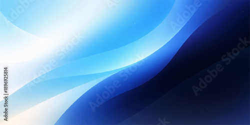 Abstract blue wave background featuring smooth flowing curves and soft light gradients to create a dynamic motion pattern for a modern art wallpaper design