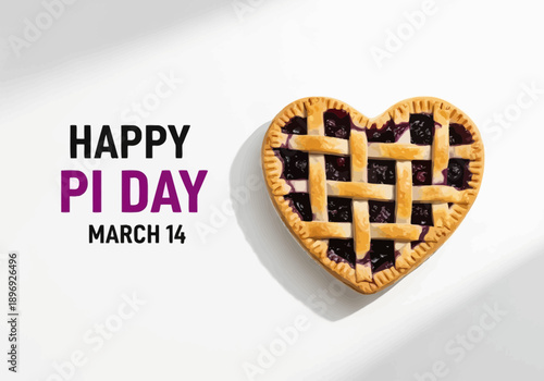 Happy pi day march 14 heart shaped pie dessert
