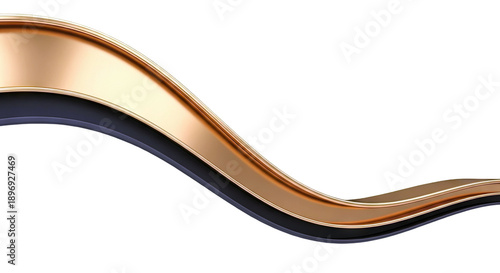 Abstract Gold and Black Wave
