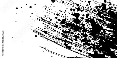 Smooth vector transition from black to white with straight broken lines. Modern vector background for transition from one image to another