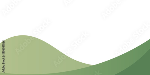 wave corner in light and dark green