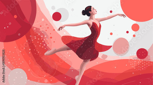 Figure skating dynamic multicolor graphic wallpaper or banner. Figure skating graphic art effect poster