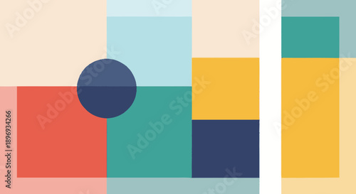 Geometric Shapes in Various Colors and Sizes.