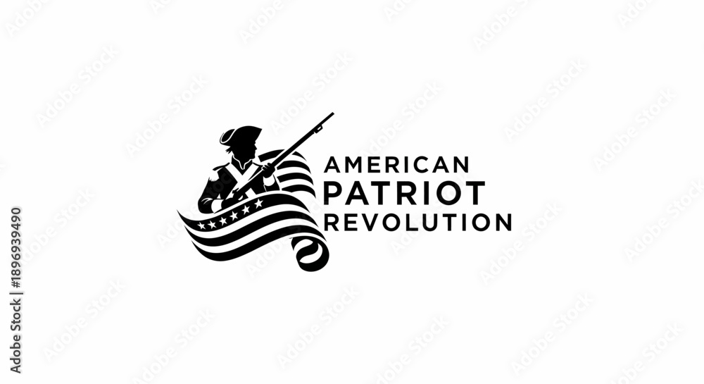 Naklejka premium American Patriot Revolution Logo Design Element.