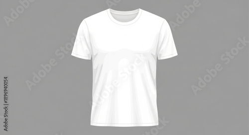 Plain White T Shirt Mockup Template for Design.
