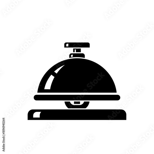 Hotel Service Bell Icon Illustration – Reception Desk Call Symbol