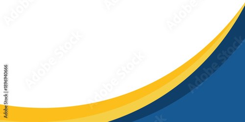 blue and yellow wavy shape background. suitable for business poster design, corporate banner, presentation, flyer, social media post. vector illustration