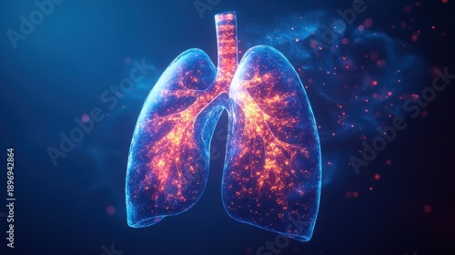 Abstract Lungs with red human bronchial tree structure. Lungs anatomy,left and right bronchus, bronchioles,Medicine cure tuberculosis, pneumonia, asthma. Abstract health care medical concept.