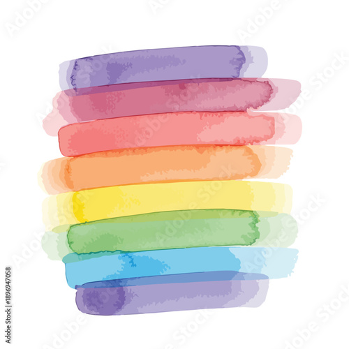 A seamless rainbow watercolor background vector with a hand-painted watercolor rainbow design, featuring an organic color flow vector texture and a soft blended rainbow effect in a full