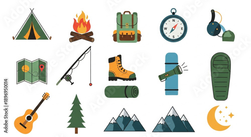 Camping and Outdoor Adventure Gear Collection.