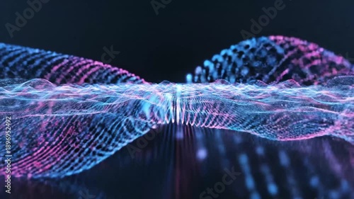 Wallpaper Mural Abstract neon light wave animation background for digital technology presentations Torontodigital.ca