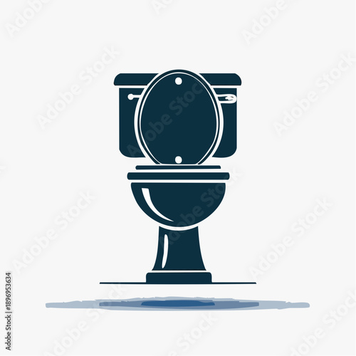 トイレ 建築サイン風の洗練ピクトグラムデザイン