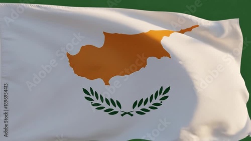 Wallpaper Mural Cypriot flag waving in the wind, a symbol of national pride and heritage, showcasing the Torontodigital.ca