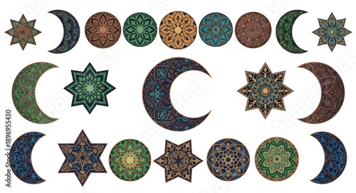 Celestial Moon Phases and Star Mandalas.