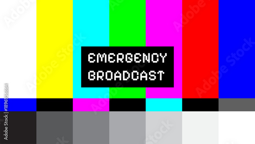 Retro Emergency Broadcast Signal Television Test Pattern