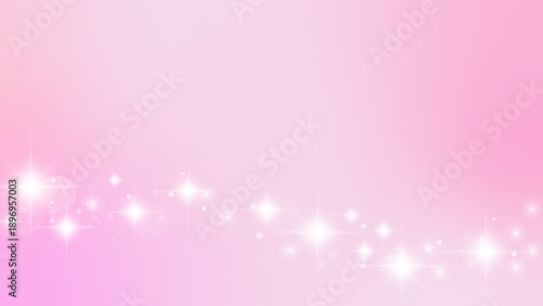 淡いピンクグラデーションに下部の光が流れる上品なフレーム背景 16:9