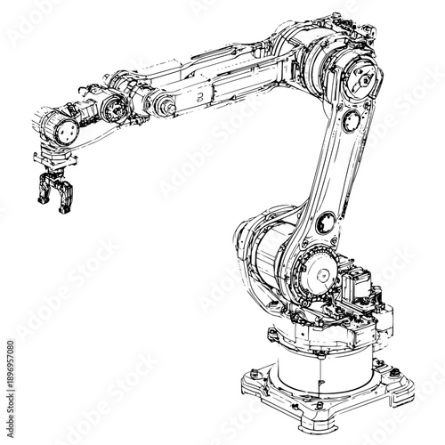 Robotic Arm Machine Armature in Industrial Setting