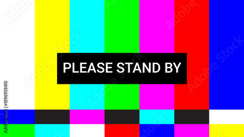 Classic Television Test Pattern With Please Stand By Message