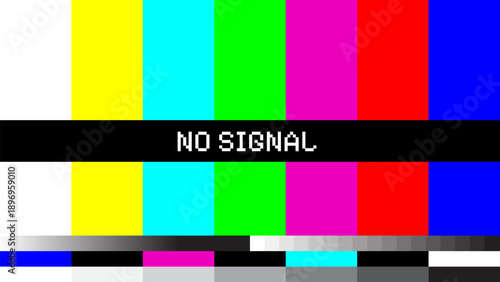 Retro No Signal Television Test Pattern Screen