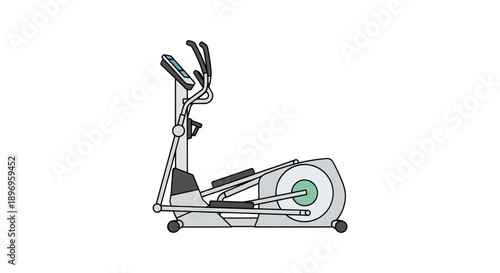 Modern Elliptical Cross Trainer Exercise Machine for Home Gym Workouts.