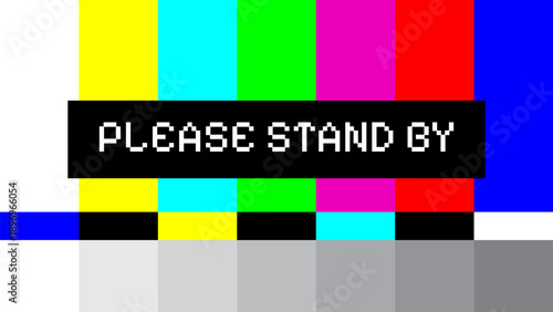 Retro Television Please Stand By Test Pattern Screen