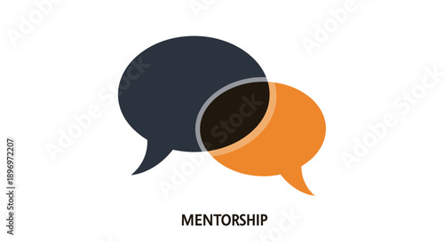 Intersecting Speech Bubbles: Communication and Mentorship Concept.